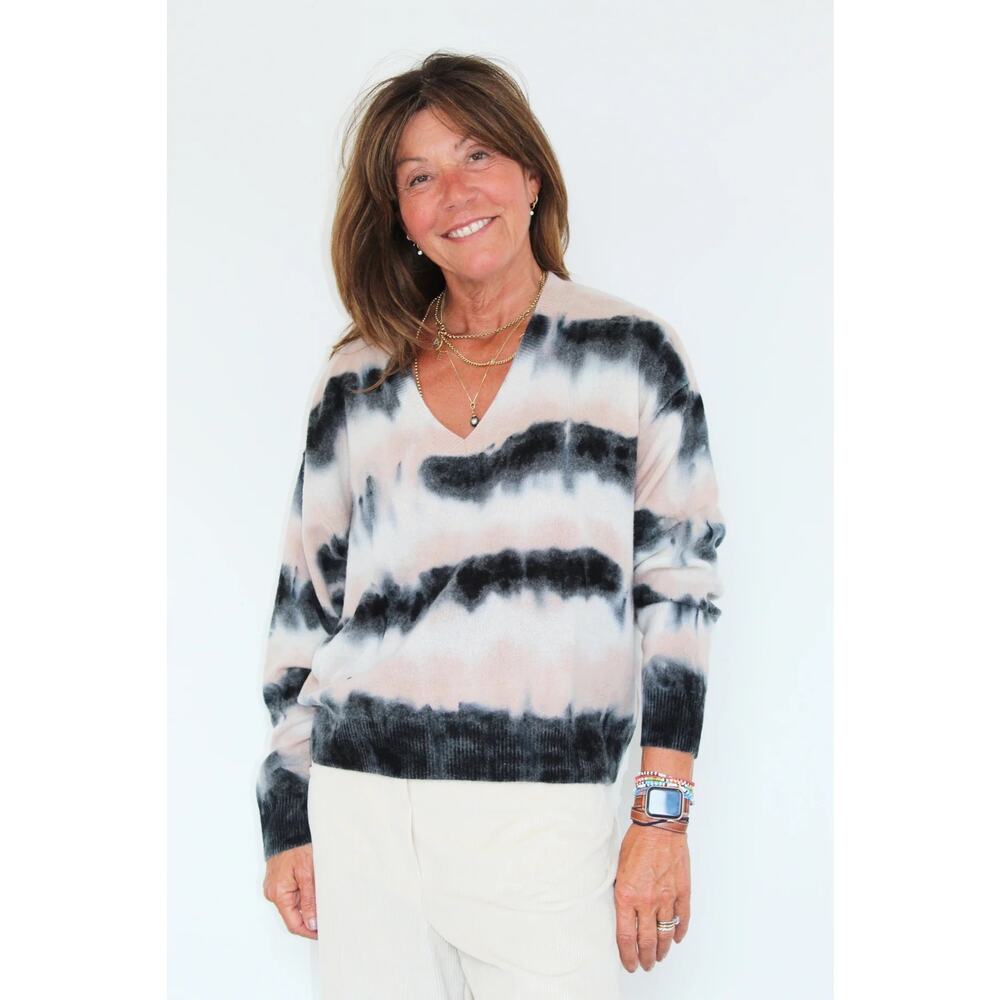 CRUSH Cashmere Tie Dye Malibu Jumper in Black Nectar | 2 - Picture 2 of 12